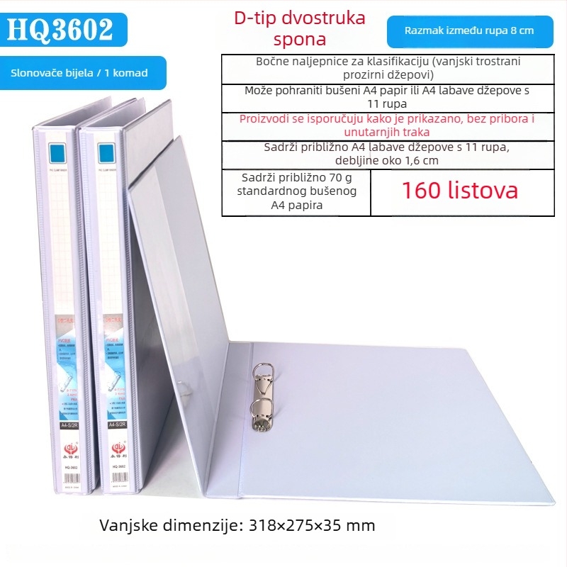 Ever Gain A4 registrator s PVC trostrukim umetcima i koricom