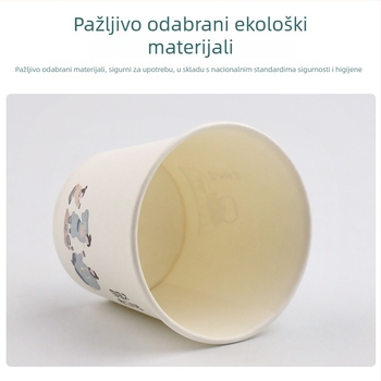 Debeli jednokratni papirnati čašice za vruće napitke, kapacitet 248 ml, paket od 50 komada