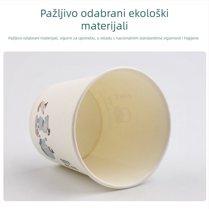 Debeli jednokratni papirnati čašice za vruće napitke, kapacitet 248 ml, paket od 50 komada