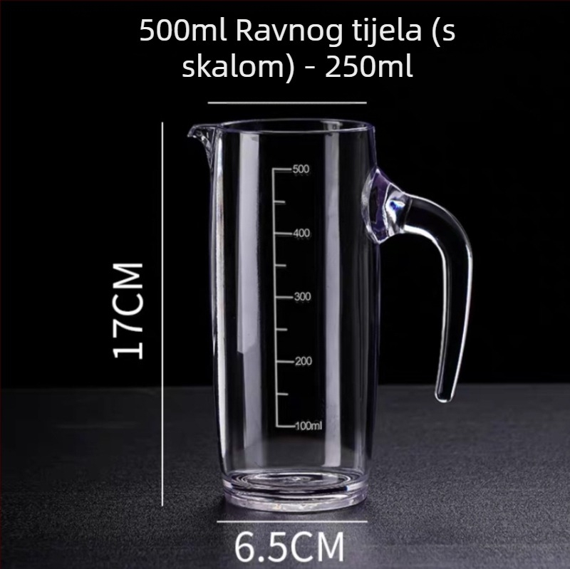 PC akrilni dispenser za vino, plastični otporni dekantor s mjernom skalom