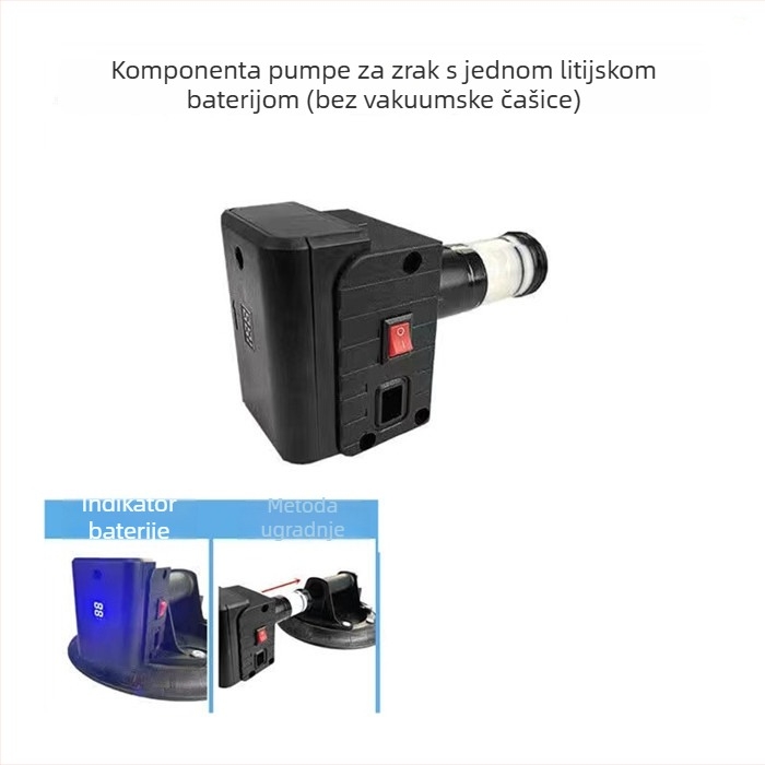 Vakuumska sisačica za pločice i staklo, s ručnom pumpom, snažan usis, za podizanje velikih ploča