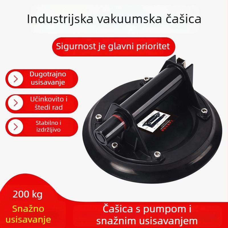 Vakuumska sisačica za pločice i staklo, s ručnom pumpom, snažan usis, za podizanje velikih ploča