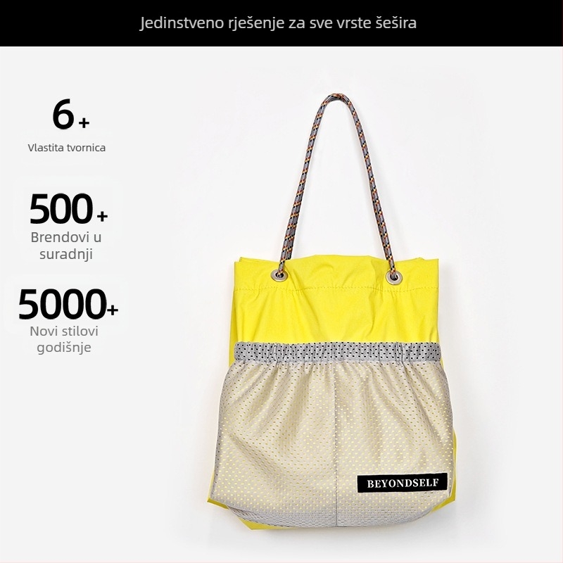 Prilagodljiva ženska crossbody torba s mogućnošću skladištenja, moderan kontrast boja, gradski street stil