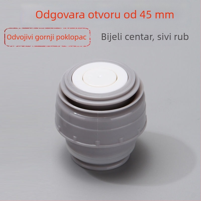 Izolirani poklopac za šalicu s unutarnjim čepom i vanjskim poklopcem, sprječavanje prolivanja