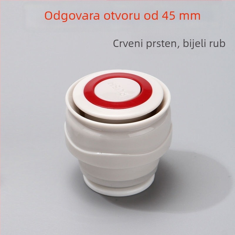 Izolirani poklopac za šalicu s unutarnjim čepom i vanjskim poklopcem, sprječavanje prolivanja