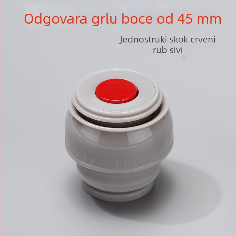 Izolirani poklopac za šalicu s unutarnjim čepom i vanjskim poklopcem, sprječavanje prolivanja