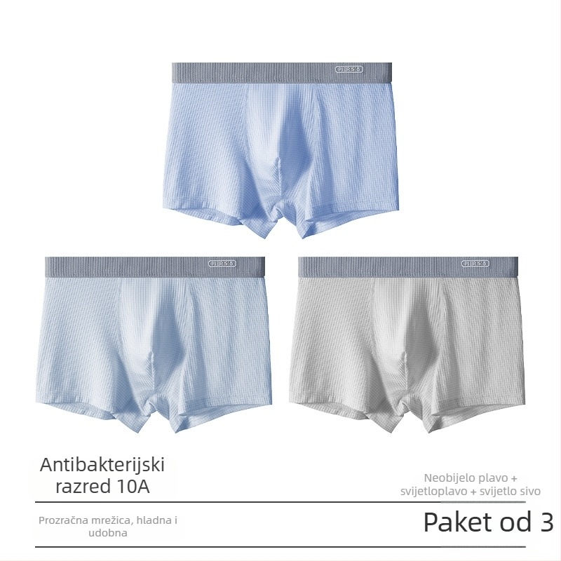 Ya Lu boxeri za mlade muškarce od Ice Silk tijekom razvoja, srednjoškolci, ljeto, plus veličina, antibakterijski prepona
