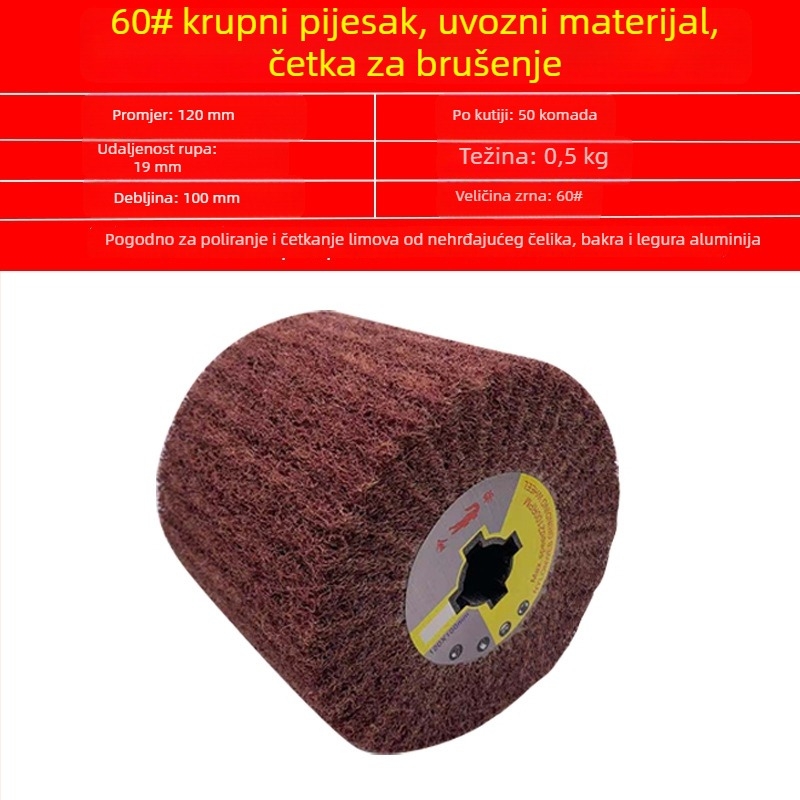 Najlonski polirajući kotač za nehrđajući čelik i metalnu obradu, abraziv od najlona vlakana i poliranje vunom