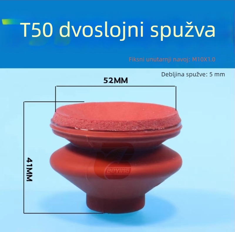 Pribor za robotsku ruku: snažan jednostruka i dvostruka G35 T20 valovita usisna čašica s spužvom, crvena, otporna na visoke temperature
