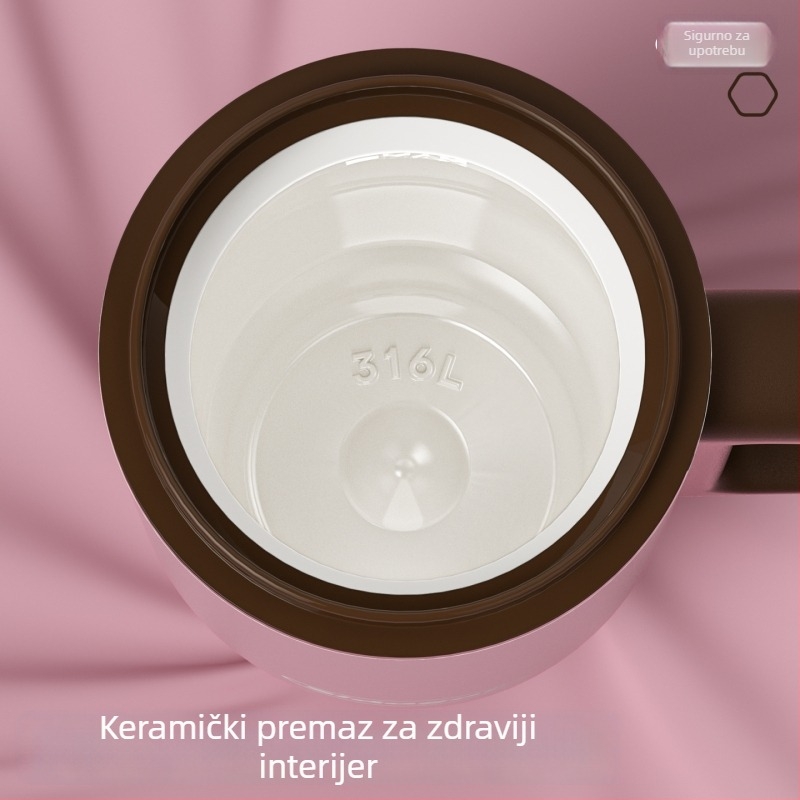 Izolirana čaša velikog kapaciteta od 316L nehrđajućeg čelika, s slamkom, za automobil, otvaranje jednim klikom