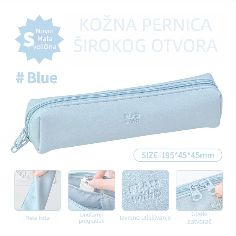 Planwith pernica od PU kože sa širokim otvorom, vodootporna, velik kapacitet za učenike