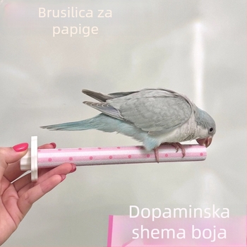 Papagajski grebalni post s dopaminom bojom za branje kljuna i kandži, držač za ptice, mala igračka za kavez
