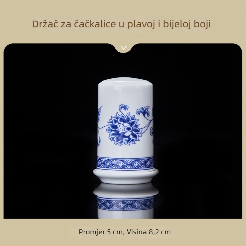 Keramička zdjela za rižu, nacionalni stil, retro plavo-bijela porcelanska keramika, elegantno keramičko posuđe za stol