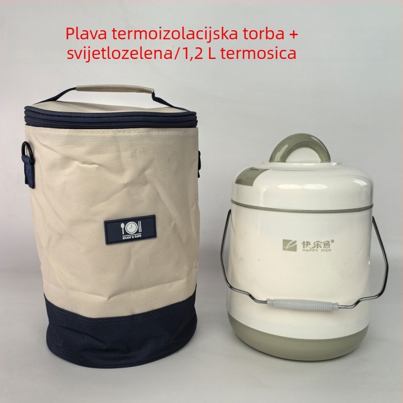 Izuzetno dugotrajna izolirana kutija za obrok sa staklenim vakuum unutarnjim dijelom, dvostruko slojevita posuda za održavanje temperature, prijenosna kutija velikog kapaciteta za učenike