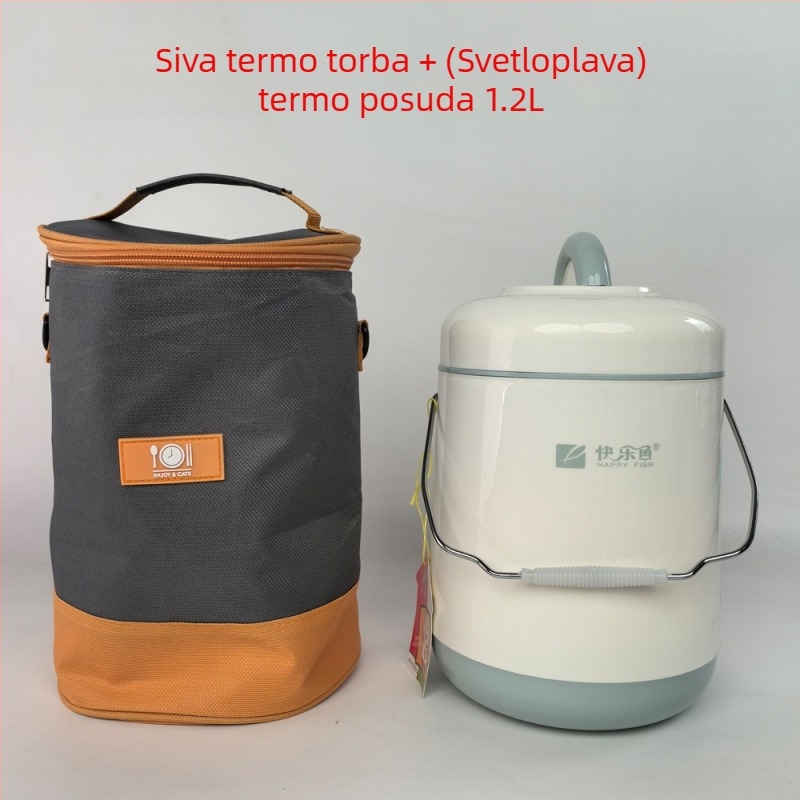 Izuzetno dugotrajna izolirana kutija za obrok sa staklenim vakuum unutarnjim dijelom, dvostruko slojevita posuda za održavanje temperature, prijenosna kutija velikog kapaciteta za učenike