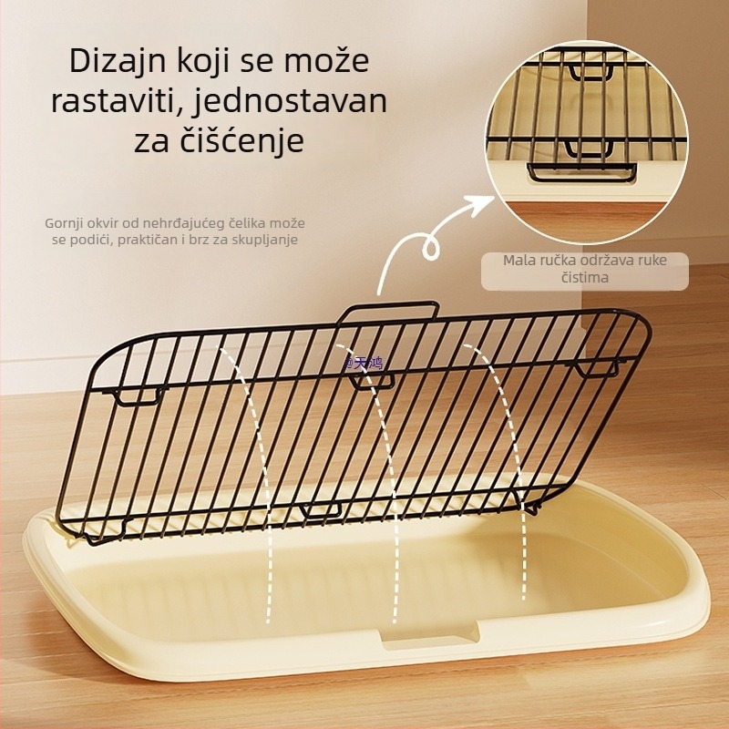 Toalet za pse – za male, srednje i velike pse, fiksno mjesto za korištenje, posuda za urin, protiv stajanja na izmetu