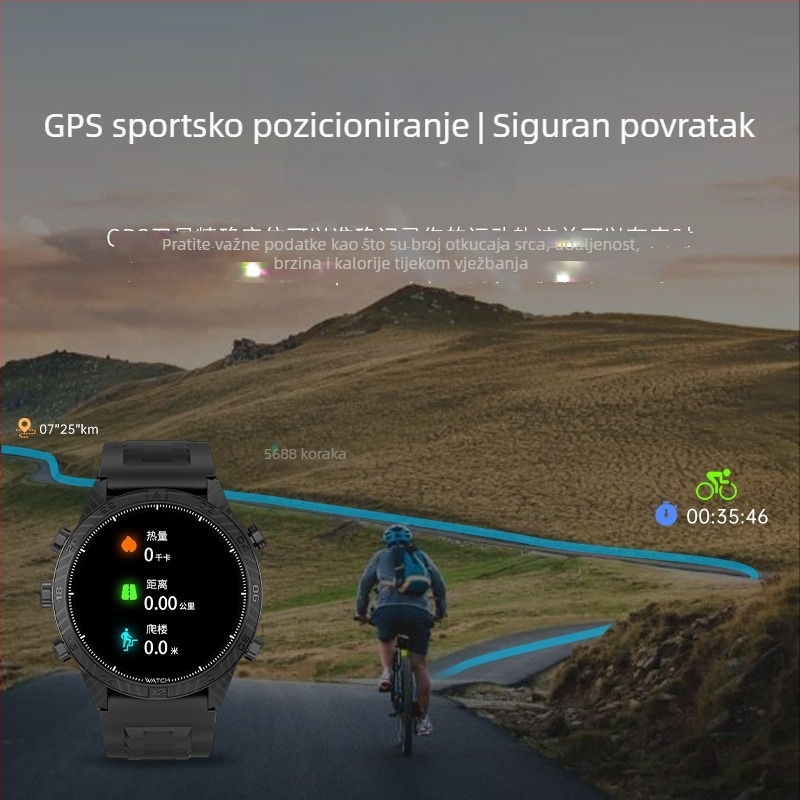GS CARBON Bluetooth HD pametni sat sa zdravstvenim i sportskim funkcijama, višefunkcijski sat za pozive