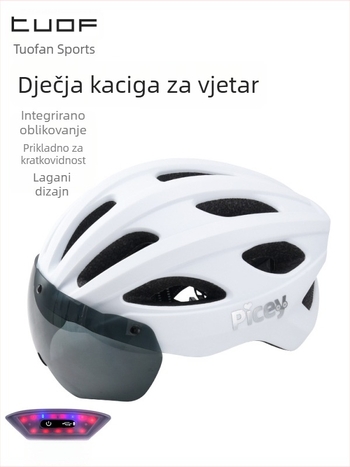 Dječja kaciga za bicikl sa stražnjom lampom – unisex kaciga za djecu