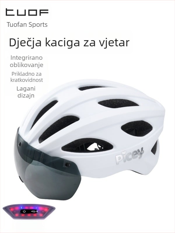 Dječja kaciga za bicikl sa stražnjom lampom – unisex kaciga za djecu