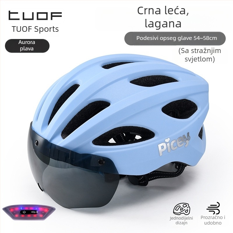 Dječja kaciga za bicikl sa stražnjom lampom – unisex kaciga za djecu