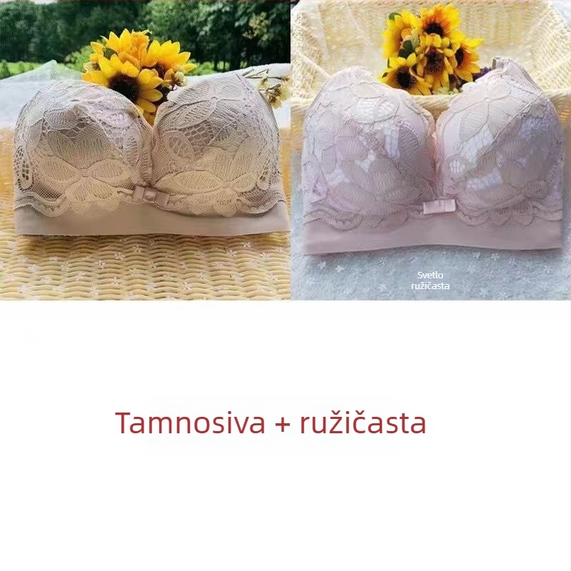 Zadebljani push-up grudnjak s 8 cm debelim jastučićem, puni košarica, bez žica, oblikovanje bočnog dijela dojki, ženski grudnjak
