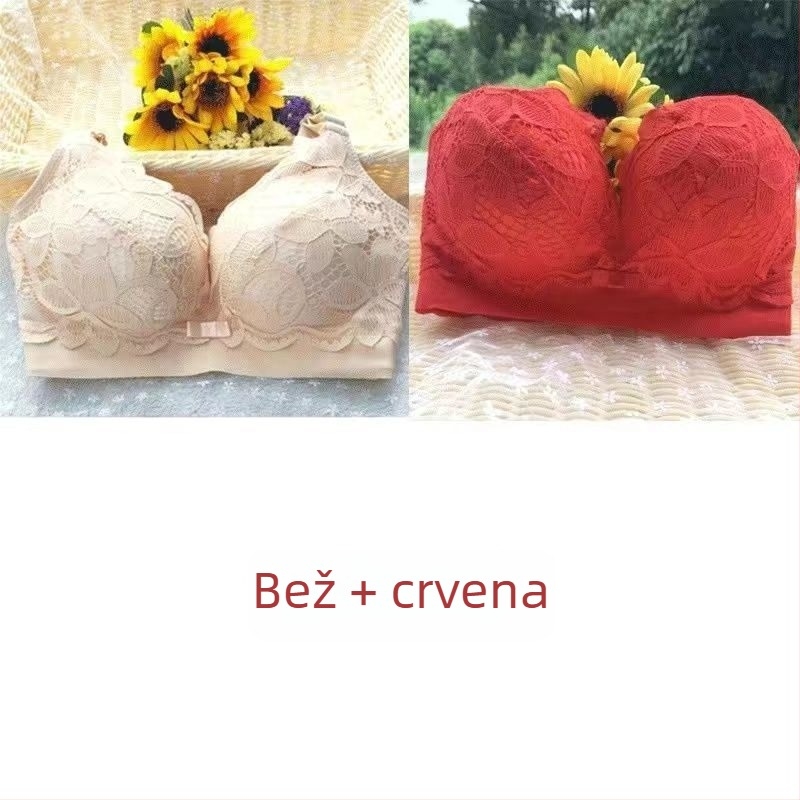 Zadebljani push-up grudnjak s 8 cm debelim jastučićem, puni košarica, bez žica, oblikovanje bočnog dijela dojki, ženski grudnjak