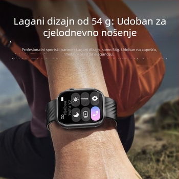 Awei Yunwei Pametni sat H32 – mjerenje krvnog tlaka, zasićenja kisikom i srčanog ritma, Bluetooth pozivi, IP67 vodootpornost, četvrtasti brojčanik, sportski sat, aluminijsko kućište, gumeni remen