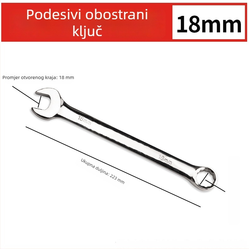 Dvostruki ključ s otvorenom glavom i Torx ručnim mehanizmom, univerzalni set alata za industriju i auto popravak