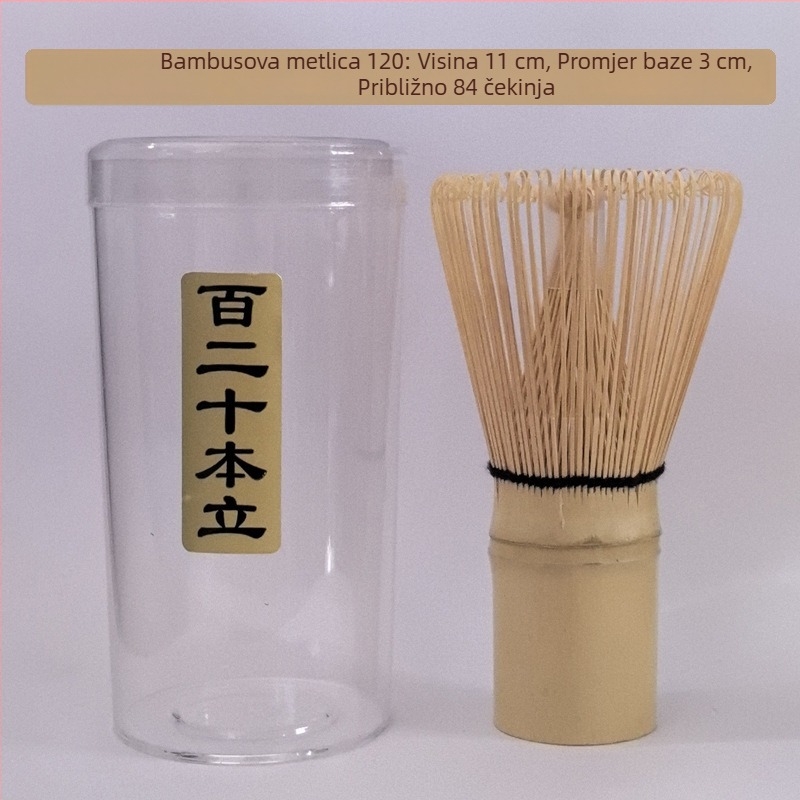 Set za ceremoniju čaja Matcha s bambusnim whiskom i stalkom, bijeli bambus