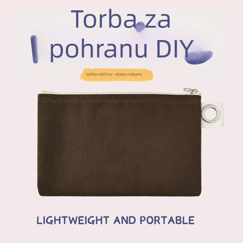 Platnena torba s zatvaračem za pohranu, DIY prazna platnena torba za olovke i kozmetiku