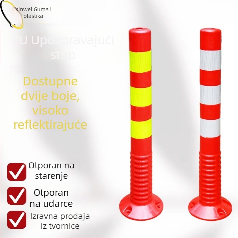 PE plastični upozoravajući stup s PU elastičnim stupom, EVA izolator ceste, reflektirajući stup i vodilni kolčić
