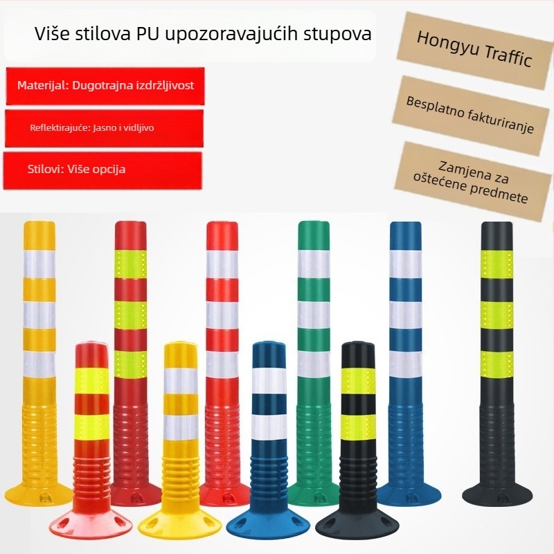 PE plastični upozoravajući stup s PU elastičnim stupom, EVA izolator ceste, reflektirajući stup i vodilni kolčić