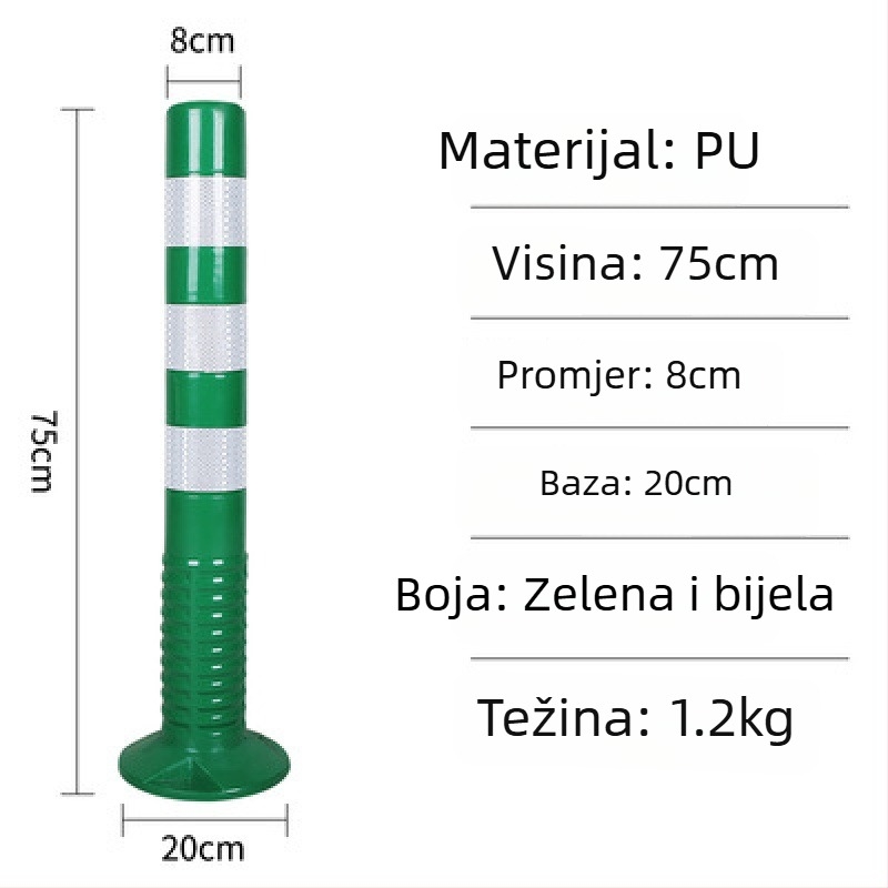 PE plastični upozoravajući stup s PU elastičnim stupom, EVA izolator ceste, reflektirajući stup i vodilni kolčić