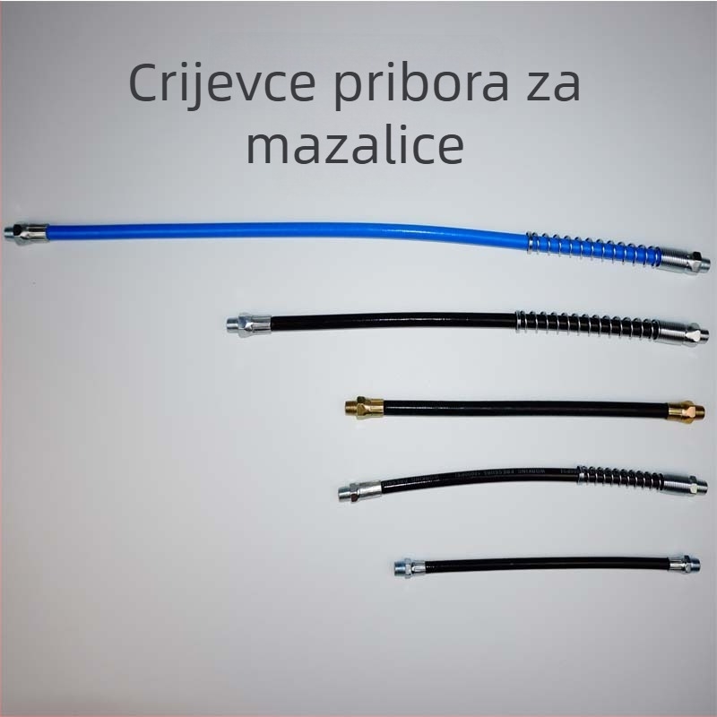 Set dodataka za pištolj za mazivo: ručni, električni i pneumatski, izdržljivi oštri i ravni nastavci, mlaznica za mazivo, visokotlačna crijevo, kožna posuda i čvrsta cijev
