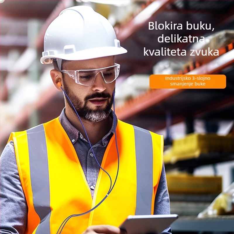 Žične in-ear slušalice s jakim basom, kamuflažni dizajn, za uredske potrebe, izolacija buke