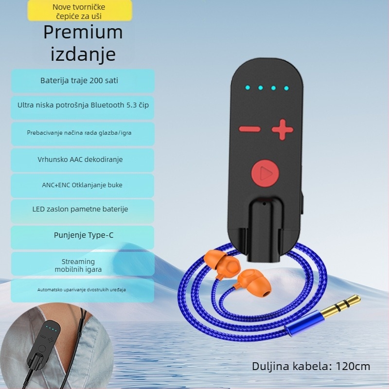 Žične in-ear slušalice s jakim basom, kamuflažni dizajn, za uredske potrebe, izolacija buke