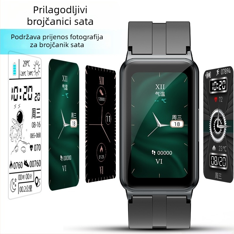 2024 novi pametni sat s Bluetoothom, mjerenje otkucaja srca i sna, neinvazivno mjerenje glukoze u krvi i praćenje zasićenja kisikom u krvi