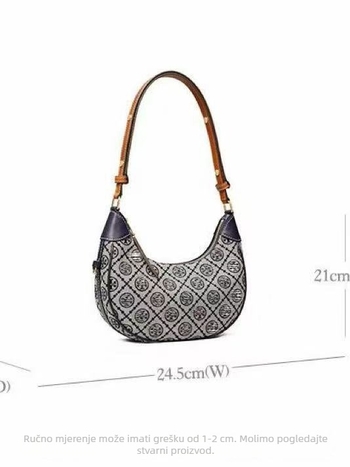 Ženska vintage torbica u obliku mjeseca, šavovi dijamantnog uzorka, crossbody torba preko ramena