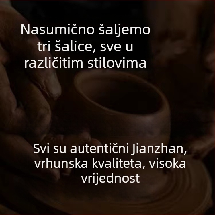 Autentična Jianyang Jianzhan šalica za čaj, za osobnu uporabu, keramička šalica s glazurom peći, velika veličina, unisex, jednokratna porcija