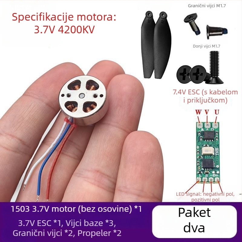 1503 Mikro bezčetkasti motor za dron – motor za model zrakoplova, DIY modifikacija