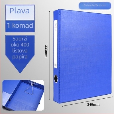 PVC kutija za dokumente velikog kapaciteta s metalnim klipom, A4 veličine, kutija za pohranu