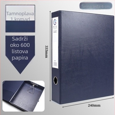 PVC kutija za dokumente velikog kapaciteta s metalnim klipom, A4 veličine, kutija za pohranu