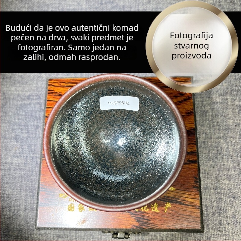 Ručno izrađena porculanska čajna šalica, peć na drva, visoka temperatura, pogodan dar za čaj