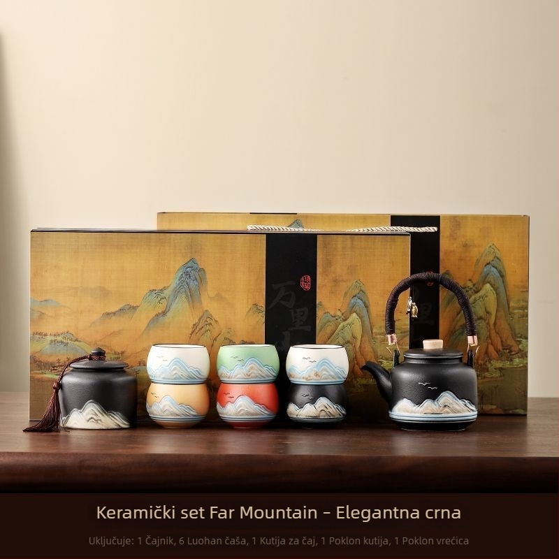 Kung Fu čaj set inspiriran Zabranjenim gradom, kineskog stila – pogodan za Dan učitelja, Festival Lunarne jeseni, useljavanje, vjenčanje i poslovni darovi