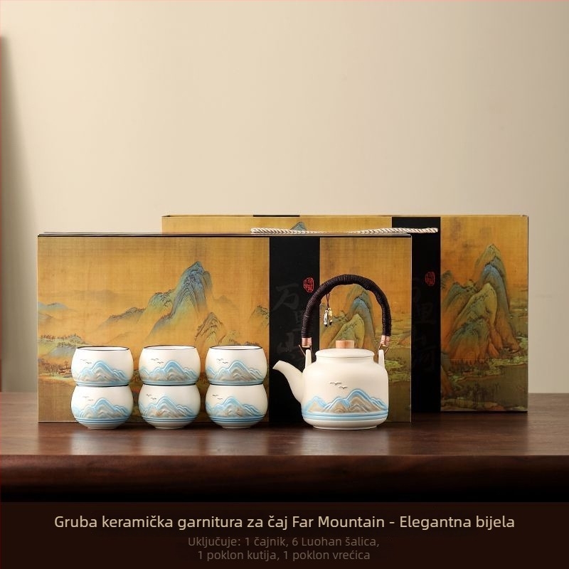Kung Fu čaj set inspiriran Zabranjenim gradom, kineskog stila – pogodan za Dan učitelja, Festival Lunarne jeseni, useljavanje, vjenčanje i poslovni darovi
