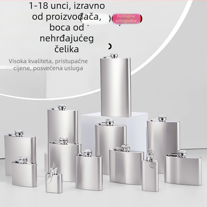 1–18 oz nehrđajuća čelična flaška za vino – prijenosna mini boca