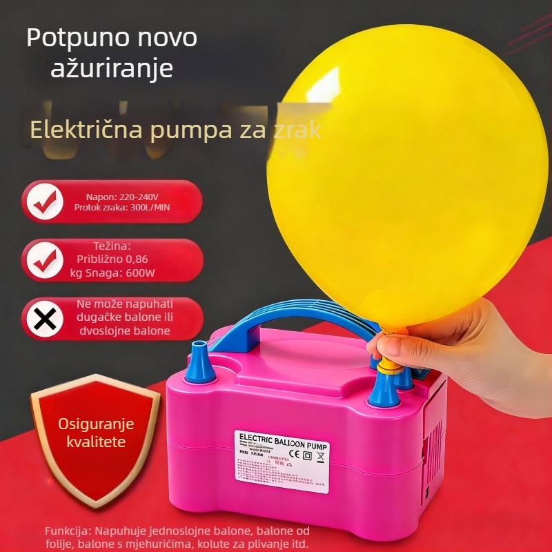 Električna pumpa za balone s zračnim cilindrom