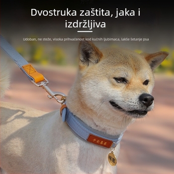 Ovratnik za srednje i velike pse s oznakom identifikacije, uzicom i corgi-stilom