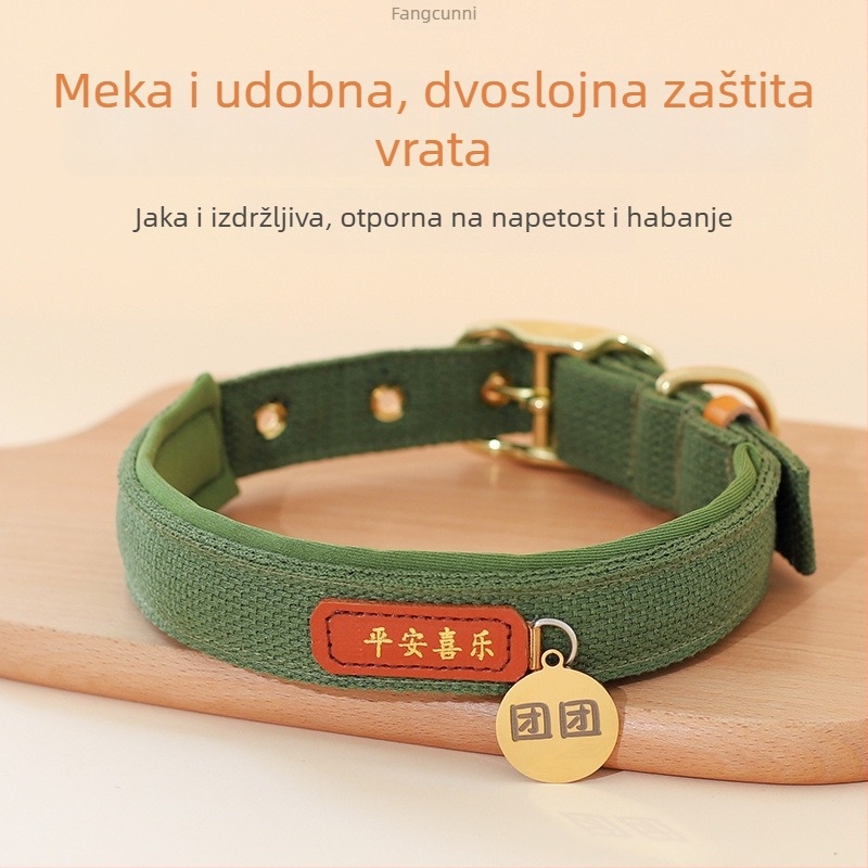 Ovratnik za srednje i velike pse s oznakom identifikacije, uzicom i corgi-stilom