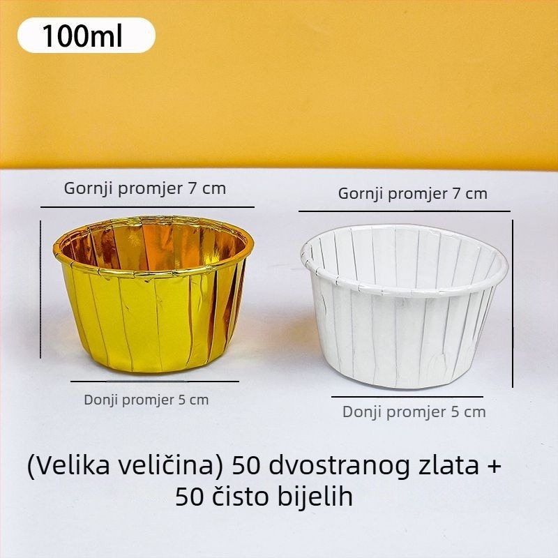 Jednokratne papirnate posudice za pečenje s gradijentnim rubom – otporne na curenje, za pečenje – mix i match za ulične štandove